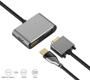 Plokštės adapteris USB-C - HDMI/VGA (45224)