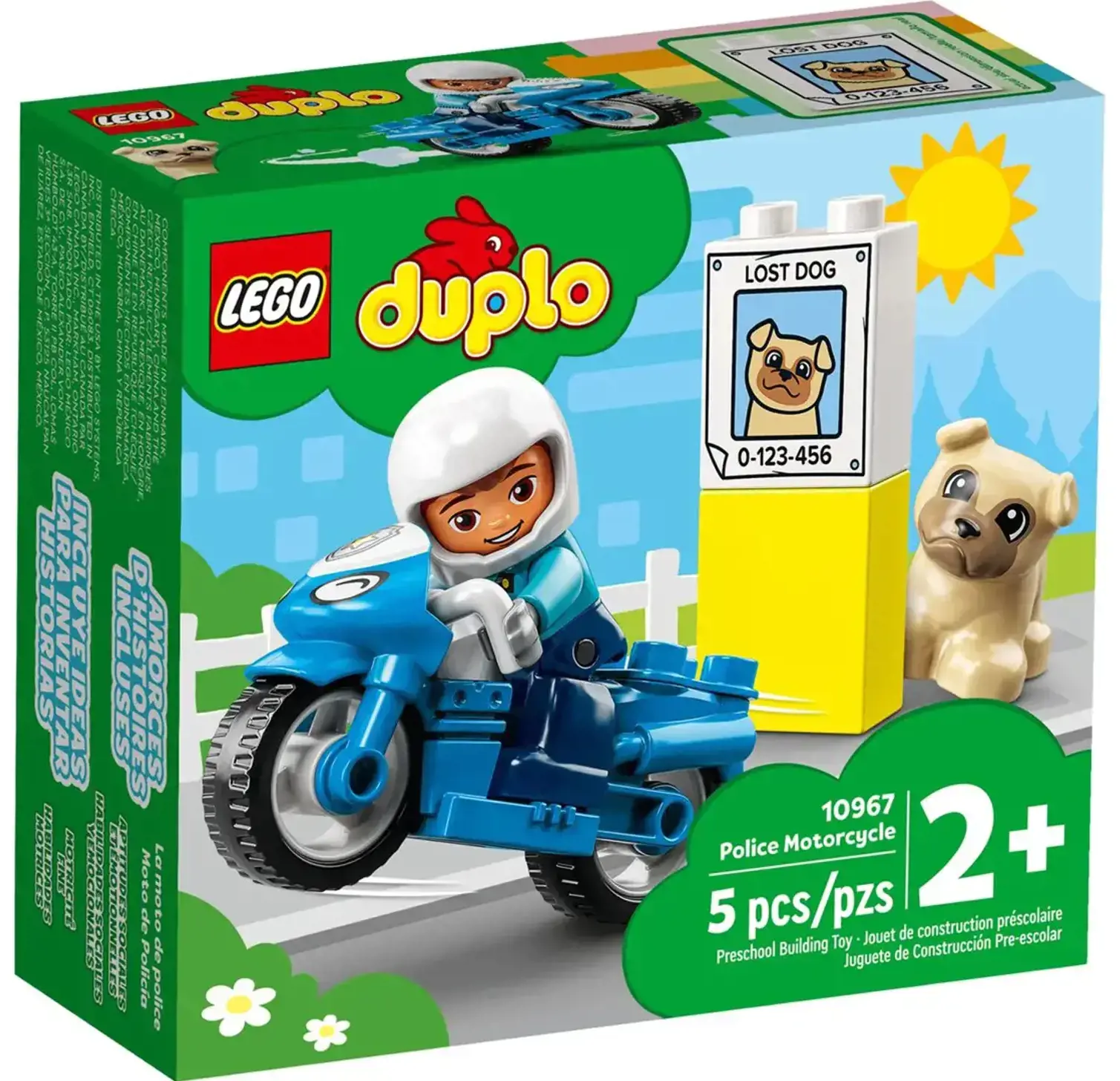 LEGO DUPLO 10967 Policijos motociklas