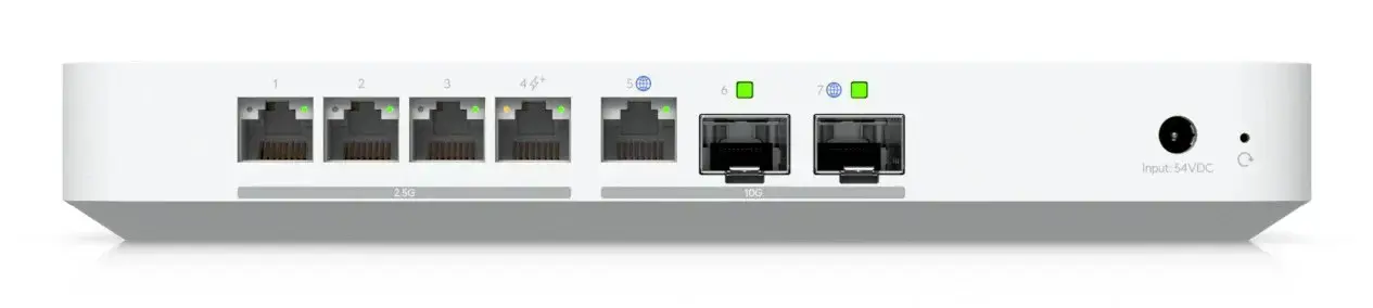 UBIQUITI CLOUD GATEWAY FIBER. DESKTOP 10G CLOUD GATEWAY WITH INTEGRATED POE SWITCH, SELECTABLE NVR STORAGE, AND FULL UNIFI APPLICATION SUPPORT (NO STORAGE)