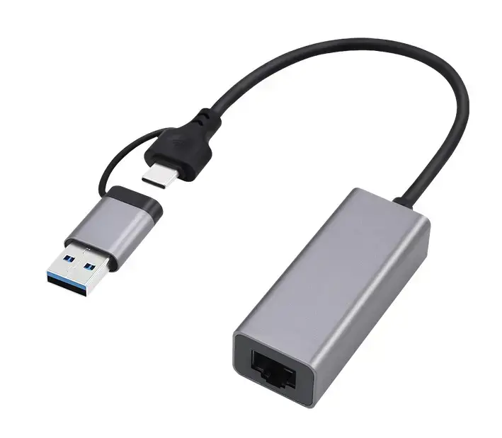Gembird A-USB3AC-LAN-01 USB 3.1 + C tipo Gigabitinio tinklo adapteris, erdviai pilkas