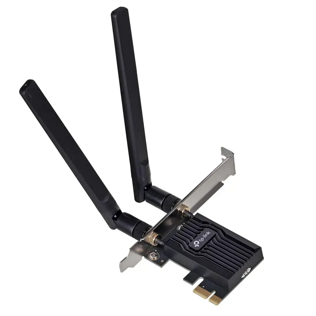 TP-Link AX1800 "Wi-Fi 6 Bluetooth 5.2 PCIe" adapteris, vidinis, belaidis, "PCI Express", WLAN / "Bluetooth", 1800 Mbps, juodas