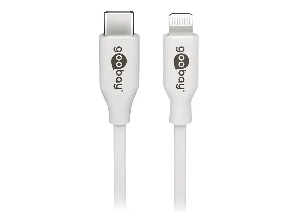 Goobay 39448 "Lightning" - USB-C..USB įkrovimo ir sinchronizavimo kabelis, 2 m, baltas Goobay USB-C™ vyriškas "Apple Lightning" vyriškas (8 kontaktų)