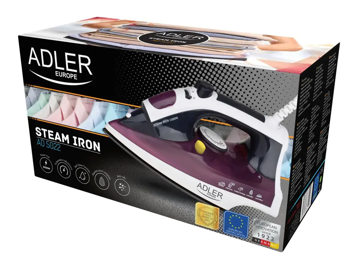 "Adler AD 5022" garų lygintuvas (2200 W)