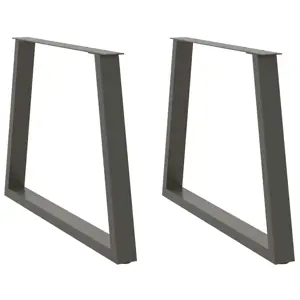 Valgomojo stalo kojos, V formos, 2 vnt., antracito spalvos, 90x(72-73,3) cm, plienas