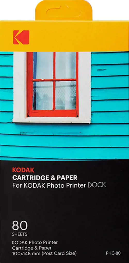 Fotopopierius + spausdinimo kasetės komplektas Kodak Dock Plus(PHC-80), 100x148mm, 80 psl.