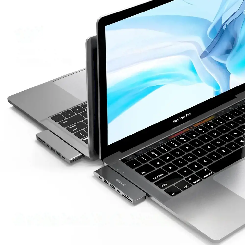 Choetech multifunctional docking station HUB for Apple MacBook Pro USB Typ C 7in2 100W Thunderbolt 3 gray (HUB-M14)