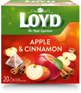 Vaisinė arbata LOYD, obuolių ir cinamono skonio, 20 x 2,5g