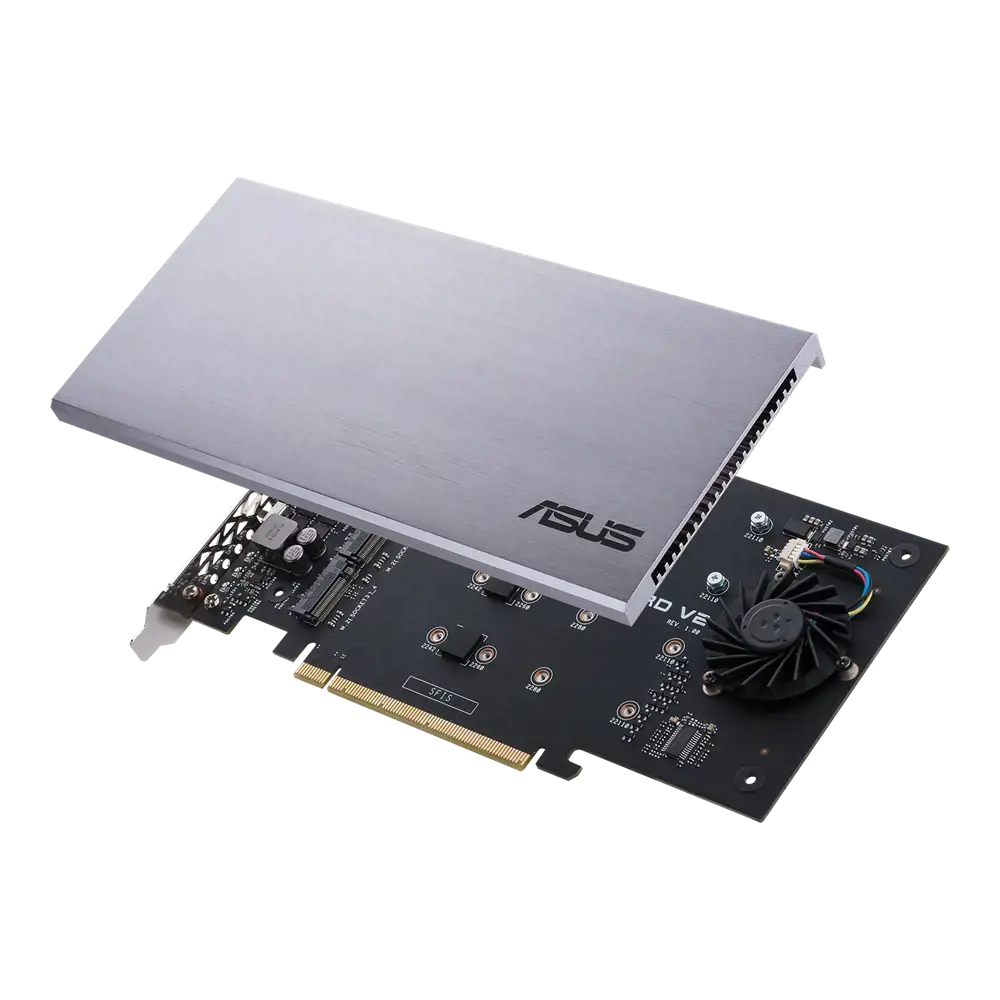 ASUS HYPER M.2 X16 CARD V2, PCIe, M.2, PCIe 3.0, 128 Gb/s, 202 mm, 13 mm