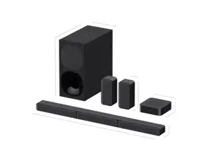 "Sony HT-S40R", 5.1 kanalų, 600 W, "Dolby Digital", "Dolby Dual Mono", 90 W, 90 W, 75 W