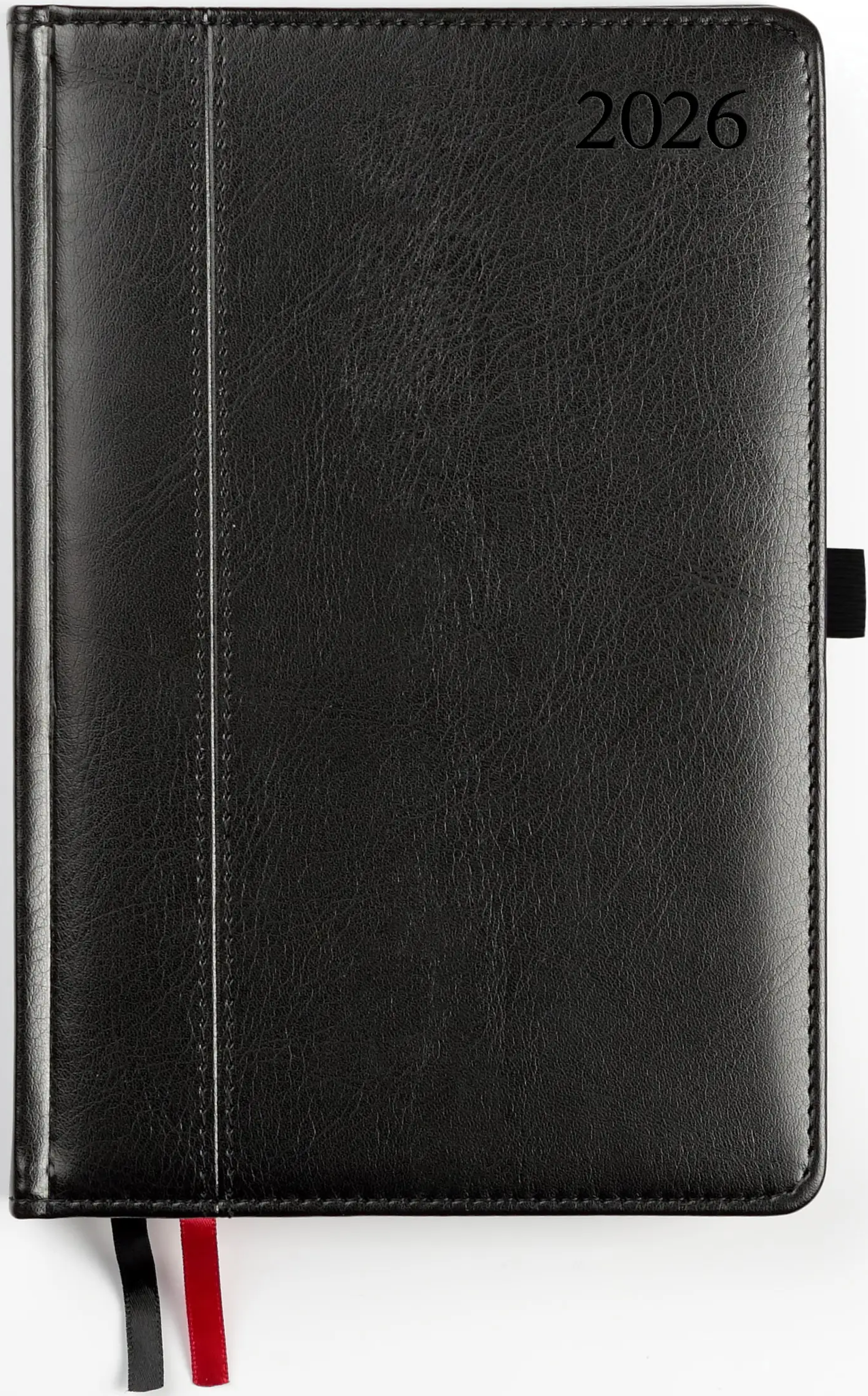 Kalendorius AMBASSADOR BLACK EDITION, 2026, PU, A5, matinė juoda