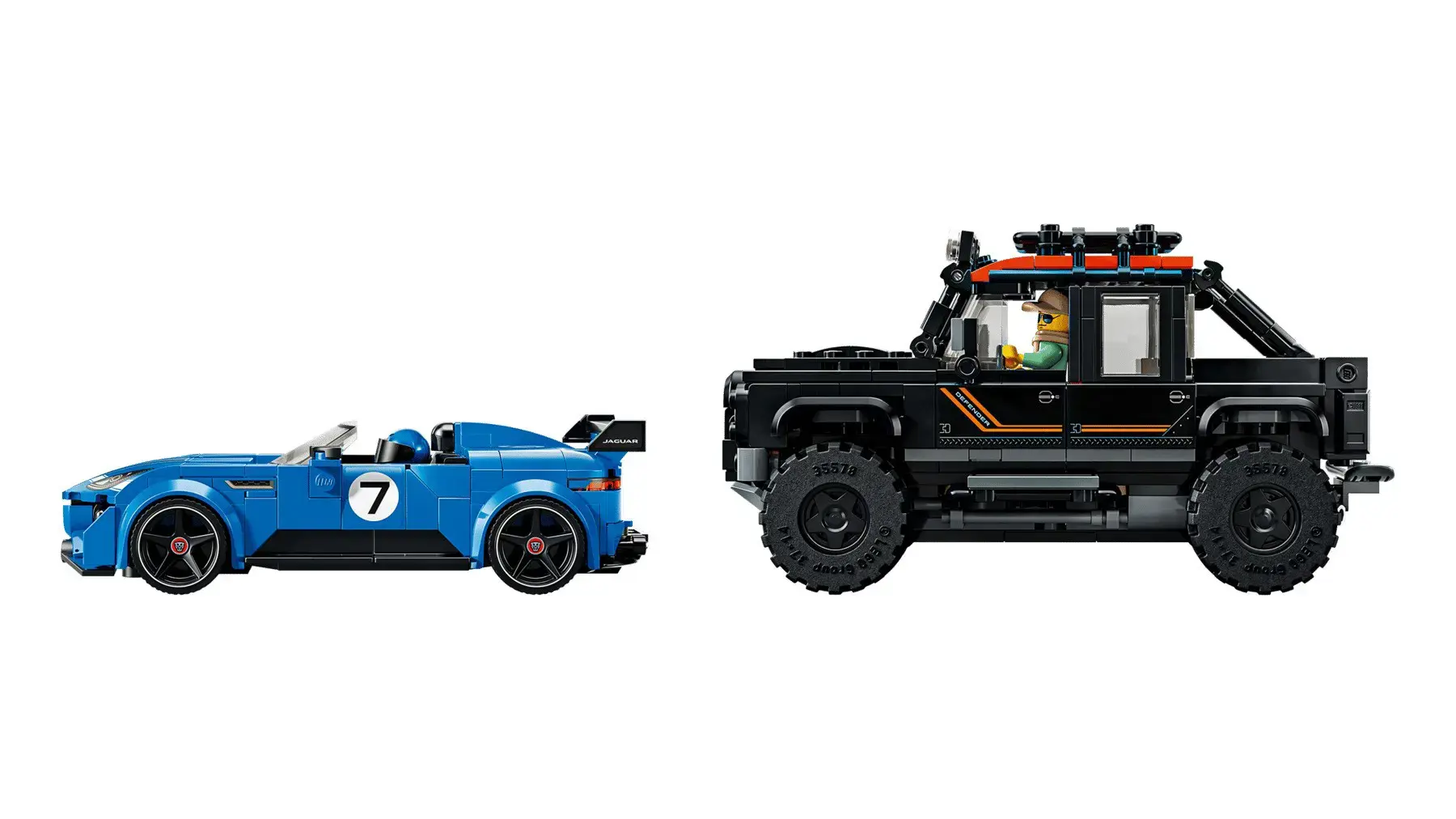 LEGO SPEED CHAMPIONS 77264 Jaguar F-TYPE Project 7 & Land Rover Defender Classic
