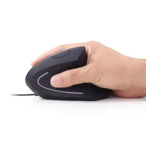 GEMBIRD MUS-ERGO-01 Gembird Ergonomiška 6 mygtukų optinė pelė MUS-ERGO-01, 3200 DPI, USB, juoda