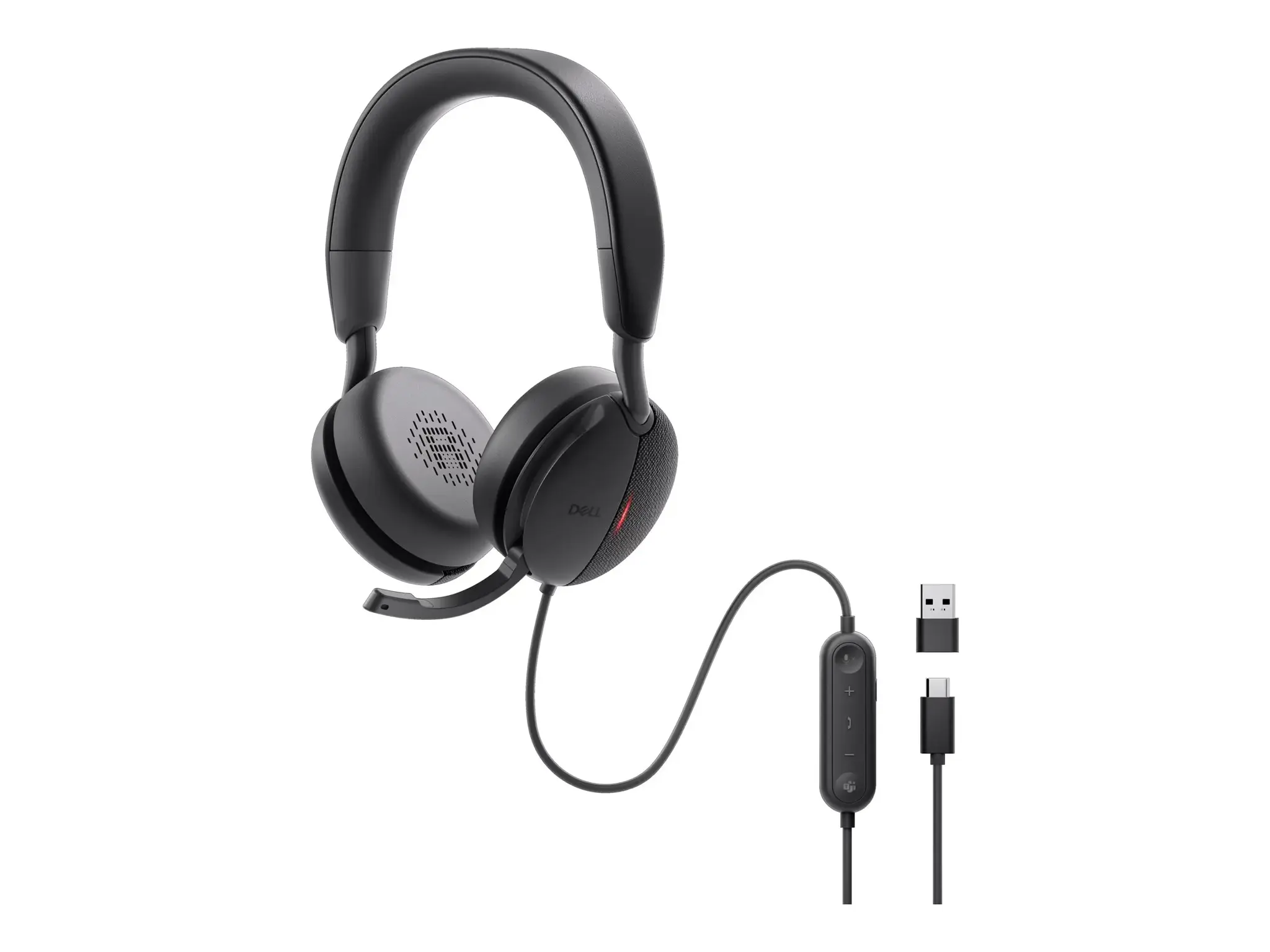 DELL WH5024, Wired, Calls/Music, 20 - 20000 Hz, 189 g, Headset, Black