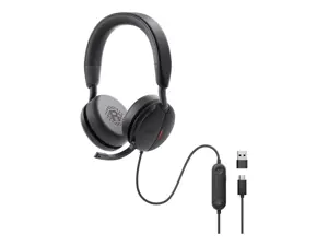 DELL WH5024, Wired, Calls/Music, 20 - 20000 Hz, 189 g, Headset, Black