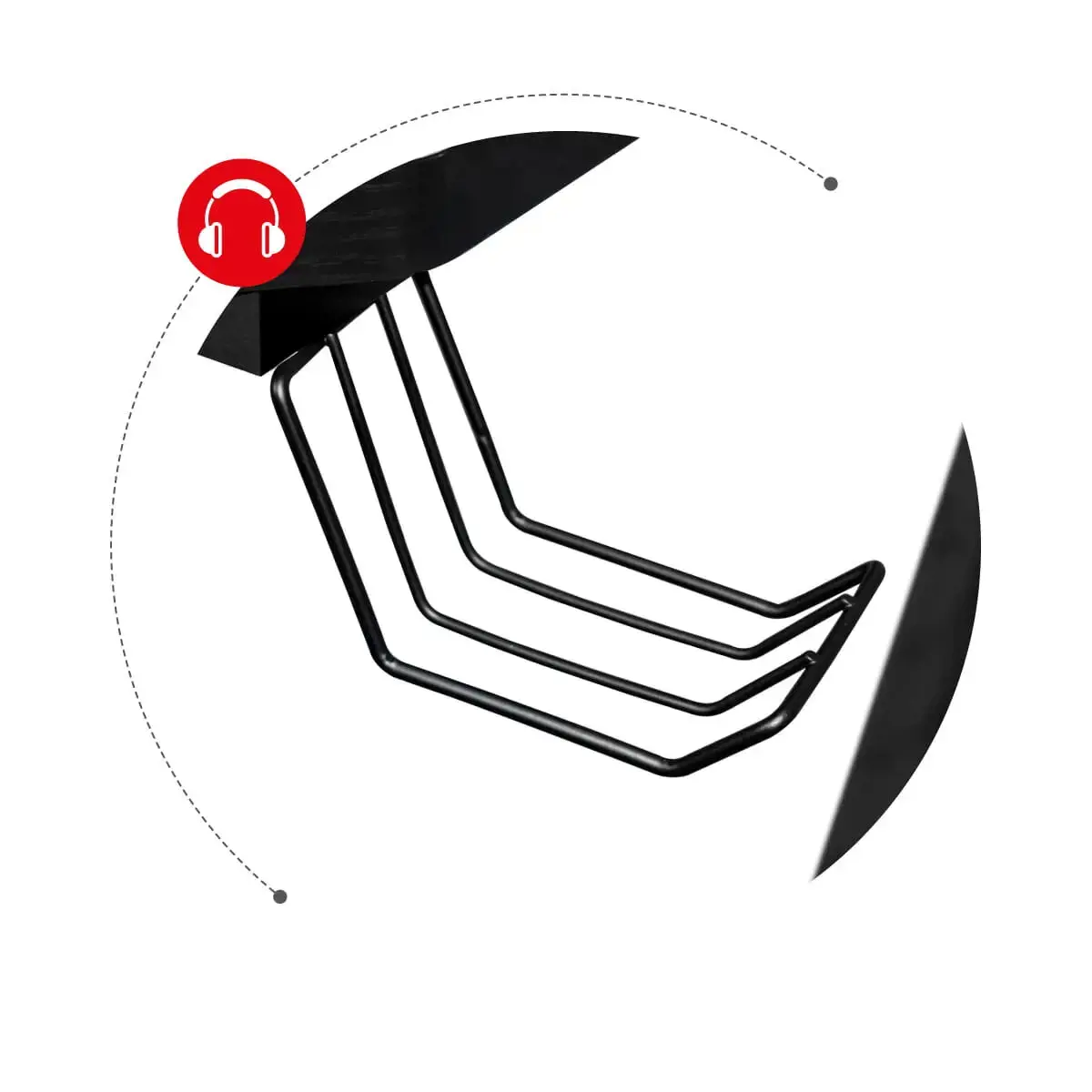 "Huzaro Hero 2.5" kompiuterio stalas Juodas