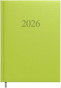 Kalendorius Week 2026, A5, PU, šviesiai žalia sp.