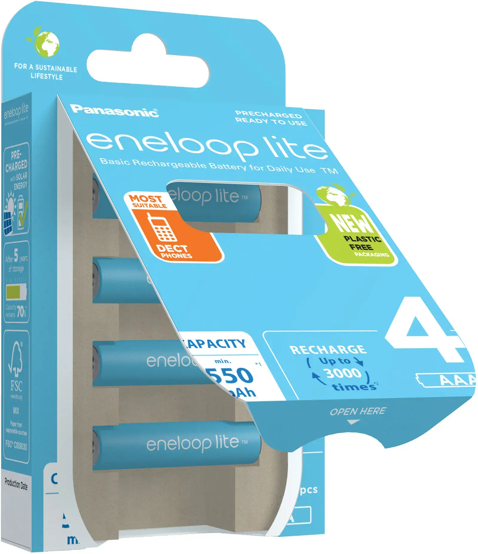 Panasonic Eneloop Lite AAA 550mAh rechargeable - 4 pcs