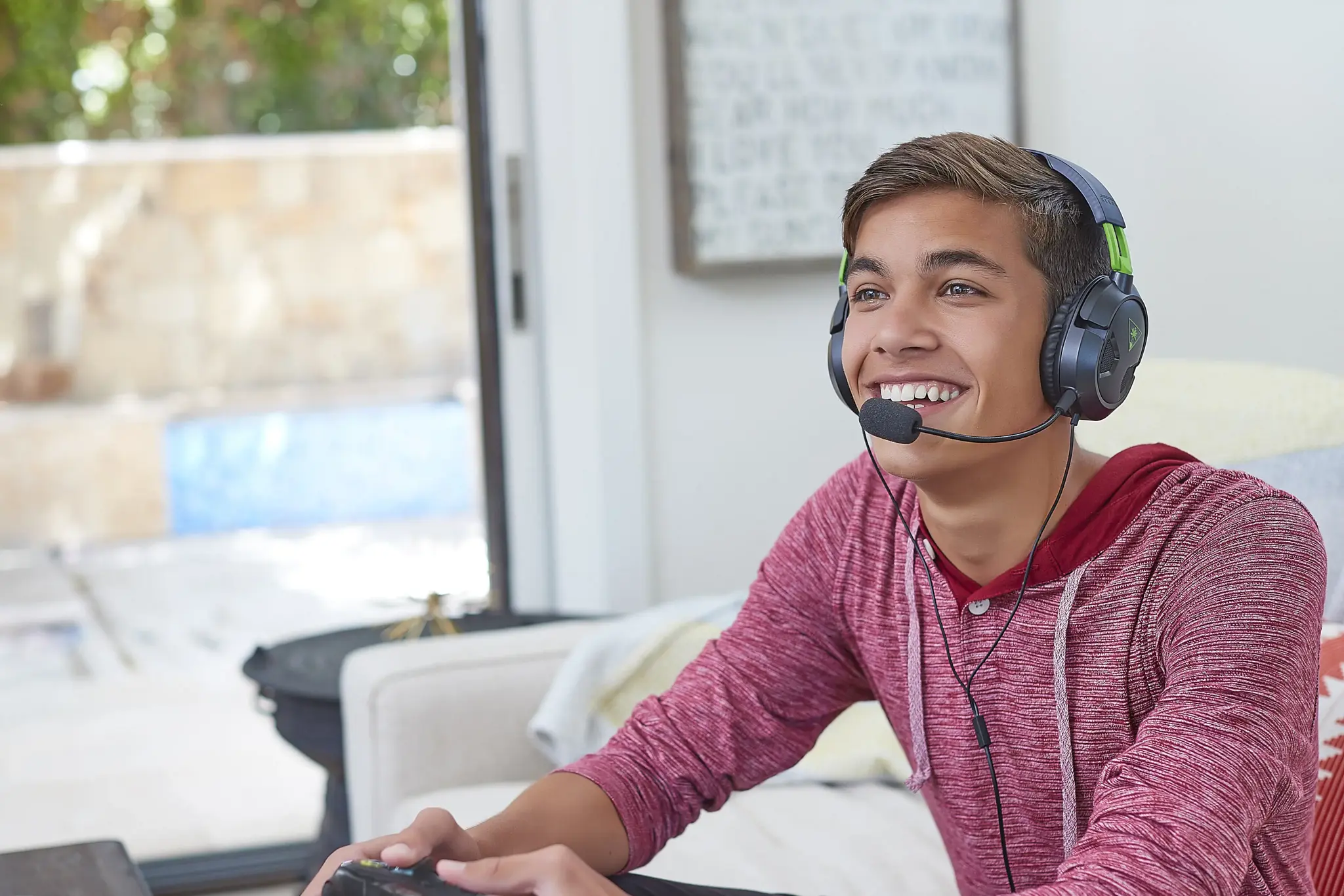 "Turtle Beach Recon 50X White" žaidimų ausinės "Xbox" ir "Xbox Series X|S", laidinės, žaidimų, 20 - 20000 Hz, 530,7 g, ausinės, juodos, žalios spalvos