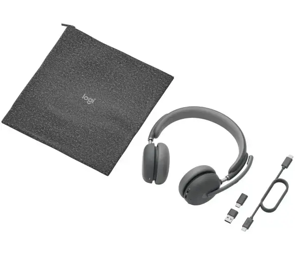 Logitech Zone Wireless 2 UC Belaidės ausinės, USB-C, USB-C Bluetooth receiver, Graphite