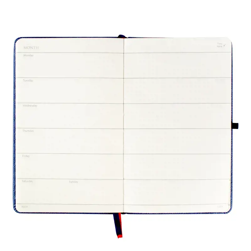 Kalendorius - užrašinė  UNIVERSAL BLACK EDITION, PU, A5, be datų, sidabrinė