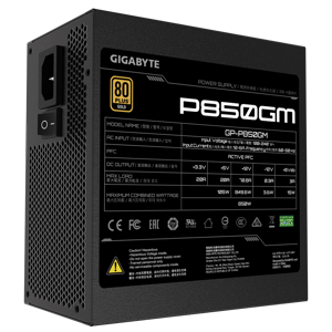 Maitinimo blokas GIGABYTE GP-P850GM, 850 W, 80 PLUS Gold