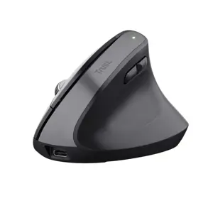 Trust Bayo+, Right-hand, Vertical design, Optical, RF Wireless + Bluetooth, 2400 DPI, Black
