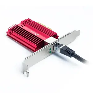 TP-Link TX401, vidinis, laidinis, PCI Express, Ethernet, 10000 Mbps, raudonas