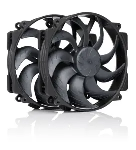 NF-A14x25r G2 PWM Sx2-PP chromax.black - dual fan set, black