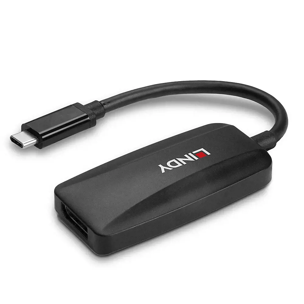 "Lindy" C tipo USB-DP 1.4 keitiklis, 0,13 m, C tipo USB, DisplayPort, vyriškas, moteriškas, tiesus