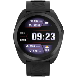 CANYON Maverick SW-83,Smart Watch, Realtek 8762DT, IPS1.32'' 360x360, ARM Cortex-M4F,RAM192KB/ROM128MB, 400mAh 3.8v,GPS,128 Sport modes,IP68,STRAVA support,Real-Time Heart Rate & SpO2, black case & silicone strap 46*45.4mm 259*20mm, black