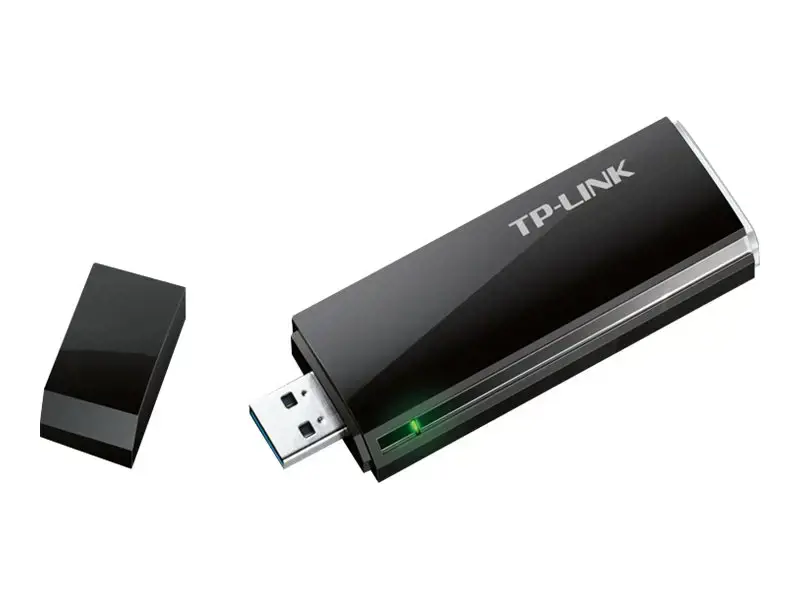 TP-Link AC1200 belaidis dviejų dažnių juostų USB 3.0 adapteris 1200Mb/s USB3.0/2.0 300Mb/s 2,4 GHz dažniu + 900Mb/s 5 GHz dažniu 802.11a/b/g/n/ac, WPA2/WPA