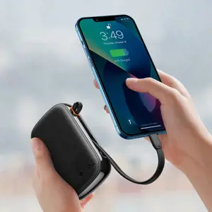 Maitinimo baterija "Baseus Qpow PRO" su laidu, 20000 mAh, 20 W (juoda)