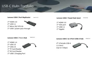 Lenovo 4X90X21427, USB 3.2 Gen 2 (3.1 Gen 2) Type-C, USB 3.2 Gen 1 (3.1 Gen 1) Type-C, 20000 Mbps, pilka, USB, Windows 10