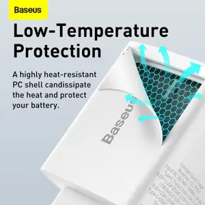 Baseus Compact quick charger USB Type C | USB 20 W 3 A Power Delivery Quick Charge 3.0 white (CCXJ-B02)