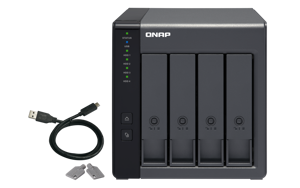 QNAP TR-004, HDD/SSD korpusas, 2,5/3,5", "Serial ATA II", 3 Gb/s, karšto keitimo, juodas