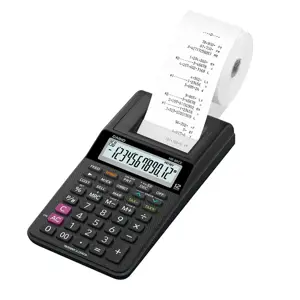 Spausdinantis skaičiuotuvas CASIO HR-8RCE-BK-S-EC, 42 x 102 x 209 mm