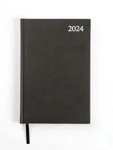 Kalendorius STANDARD 2024, PVC, A5, matinė juoda
