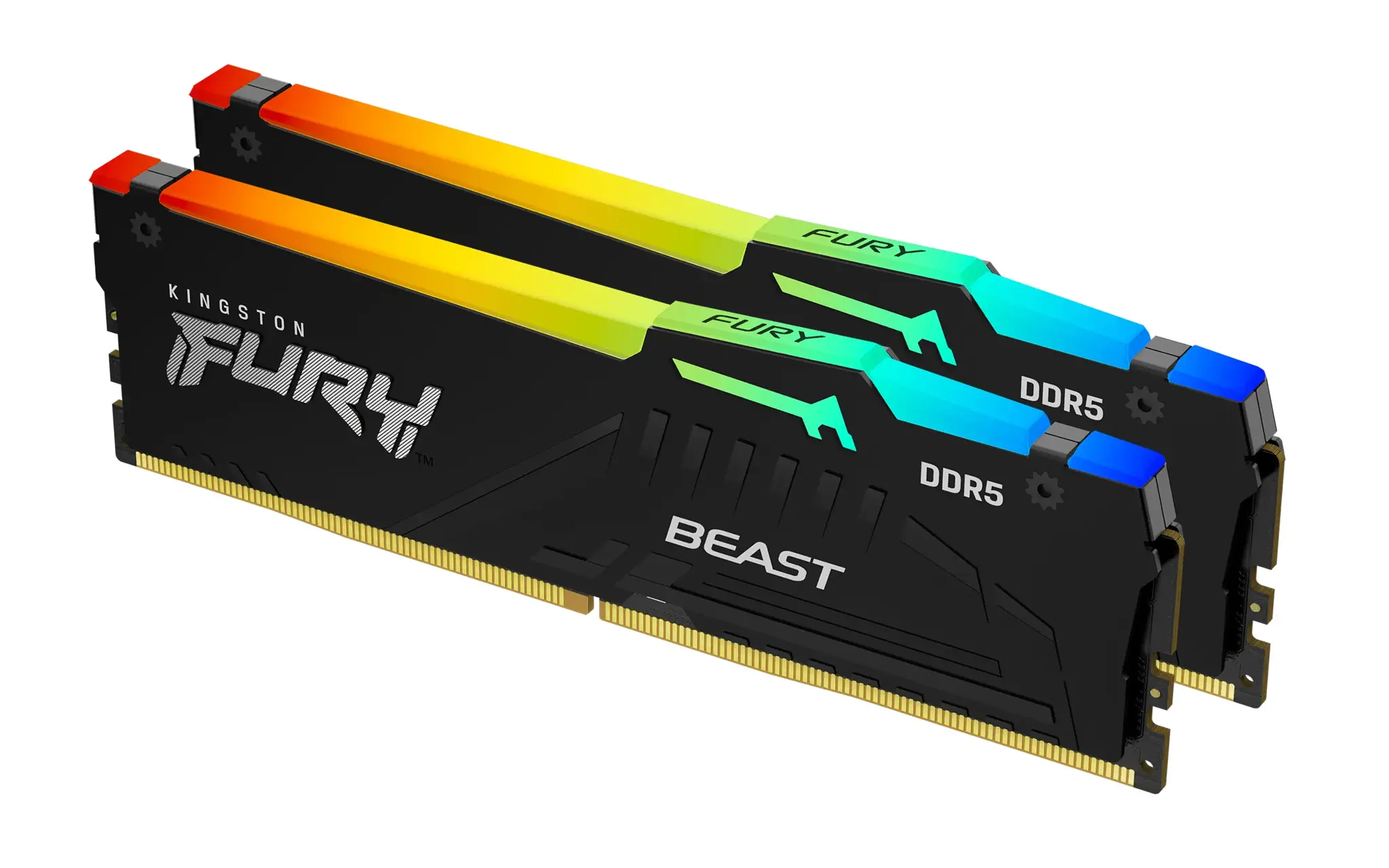Kingston Technology FURY Beast 32GB 6000MT/s DDR5 CL30 DIMM (Kit of 2) RGB EXPO, 32 GB, 2 x 16 GB, DDR5, 288-pin DIMM, Black