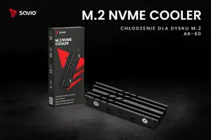 SAVIO aušinimas M.2 NVME 2280 diskams, AK-60, juodas