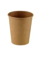 Vienkartiniai puodeliai KRAFT, popieriniai, rudi, 234 ml, D 80mm, 56x90mm,  50 vnt