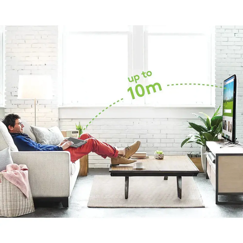 "Techly" ICTB9801TB, mini, RF belaidis + "Bluetooth", žirklinis klavišų jungiklis, QWERTY, RGB LED, juodas