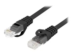 LANBERG Patchcord cat.6 UTP LSZH CU 0,25 m juodas