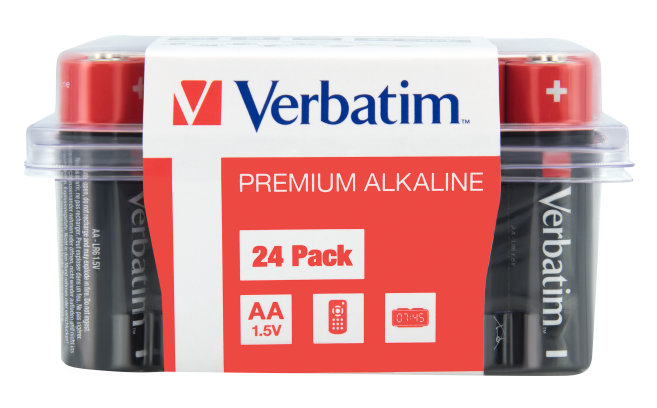 Verbatim 49505, Vienkartinė baterija, AA, 1,5 V, 24 vnt., -18-50 °C, 50,5 mm