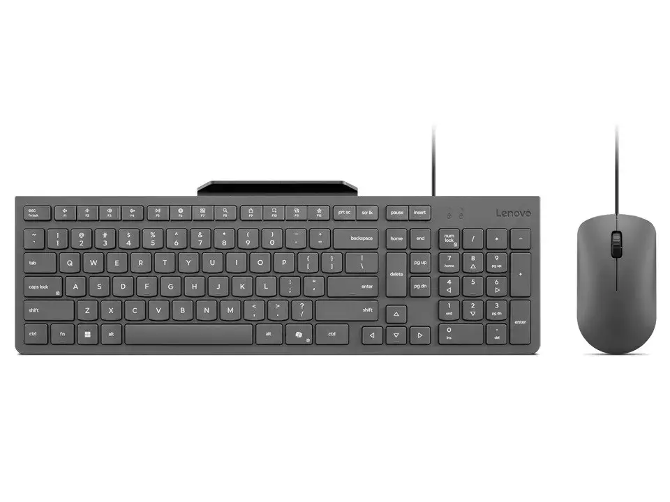 Lenovo 310 USB-A Wired Combo US English | Keyboard and Mouse Set | Wired | Mouse included | US English | Luna Grey