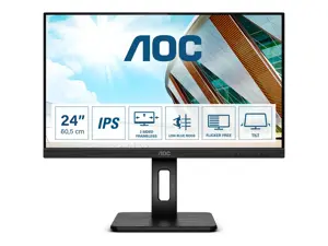 Monitorius AOC P2 Q24P2Q, 60.5 cm (23.8"), 2560 x 1440 pixels, Quad HD, LED, 4 ms, Black
