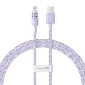 Baseus Gem USB to IP 2.4A fast charging cable 1 m Purple