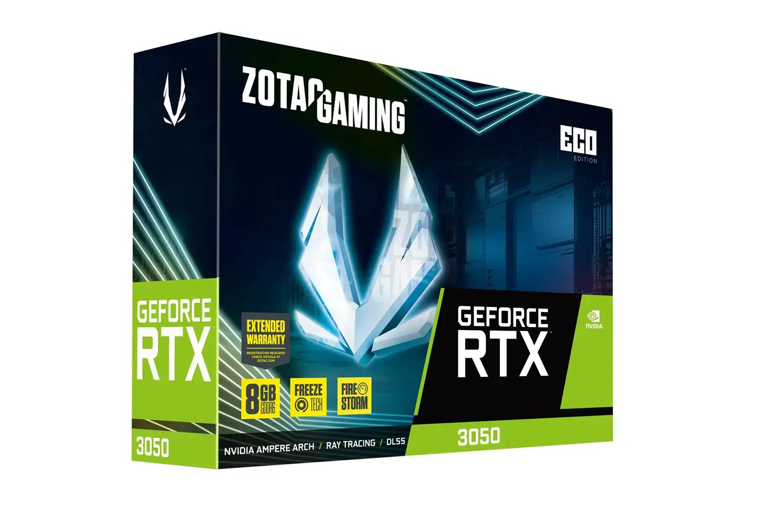 Vaizdo plokštė ZOTAC GeForce RTX 3050 8 GB, GDDR6, ZT-A30500K-10M