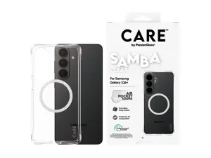 CARE by PanzerGlass Samba Case Transparent w. White Qi Samsung New Galaxy S26 Plus | PanzerGlass
