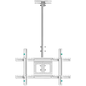 ONKRON Ceiling TV Mount Bracket Height Adjustable for 32 to 80 Inch LED LCD TVs, White