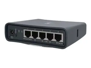 MikroTik RouterBOARD hAP ac lite RB952UI-5AC2ND - Radijo prieigos taškas - 100Mb LAN - 802.11a/b/g/n/ac - Dviejų juostų - DC maitinimas